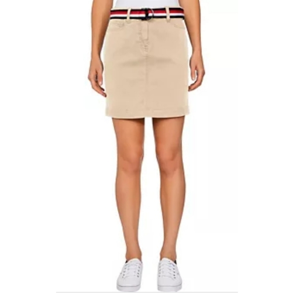 Tommy Hilfiger Dresses & Skirts - TOMMY HILFIGER WMN 8 KHAKI COTTON MINI SKIRT